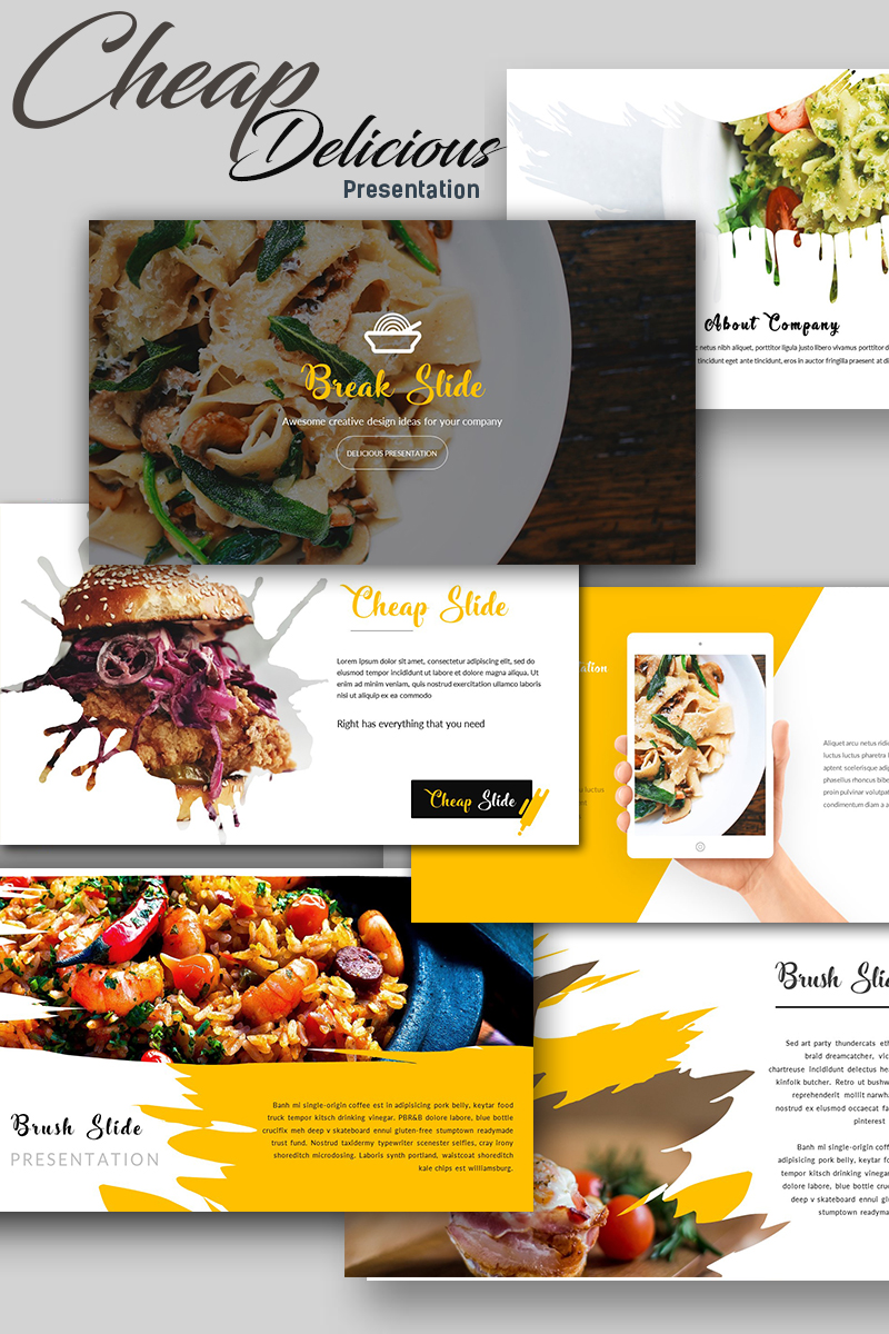cheap delicious presentation powerpoint template 67701 food presentation template